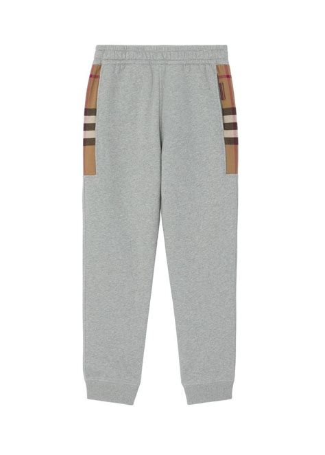 burberry sports striped cotton blend sweatpants|Burberry Check Panel Cotton Blend Joggers .